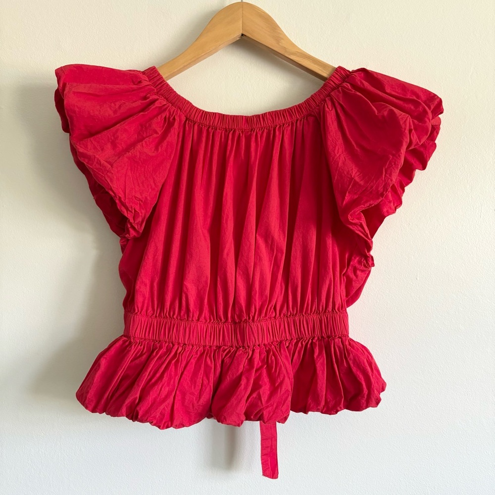 Free People Bring The Bubble Top in Red - Picture 4 of 5